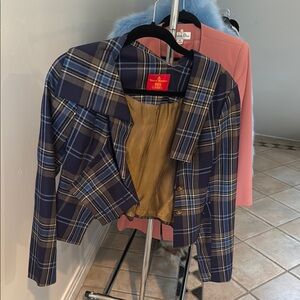 Vivienne Westwood Women's Blue Plaid Jacket